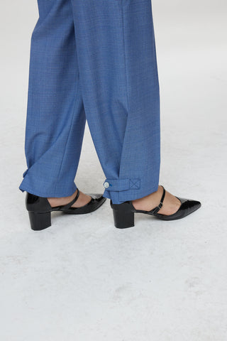 Forli Trouser - Wide leg trousers in royal blue