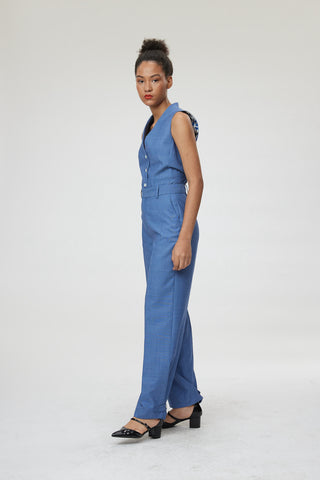 Forli Trouser - Wide leg trousers in royal blue