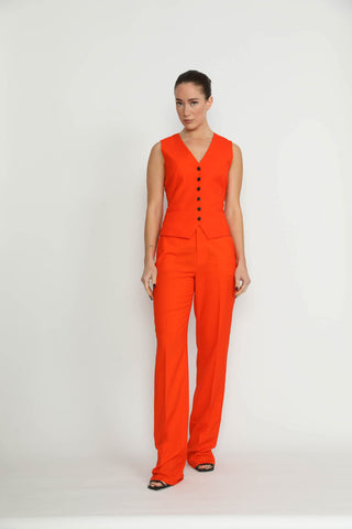 Elvas Trousers - Elvas Fitted Sweet Orange Trousers