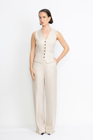 Blackpool Limited Edition Trousers - Wide-leg trousers in champagne