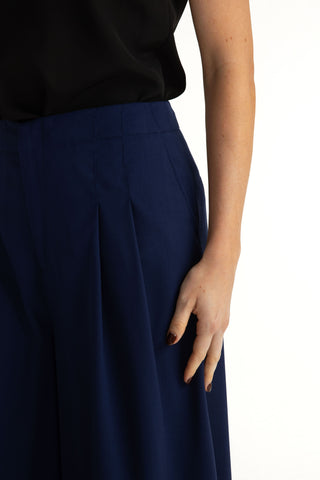 Borgholm Trousers - Wide-leg tent trousers in blue