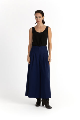 Borgholm Trousers - Wide-leg tent trousers in blue