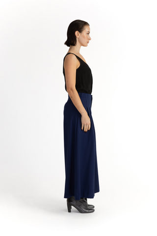 Borgholm Trousers - Wide-leg tent trousers in blue