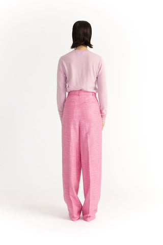 Siena Trousers - Double pleat trousers in pink