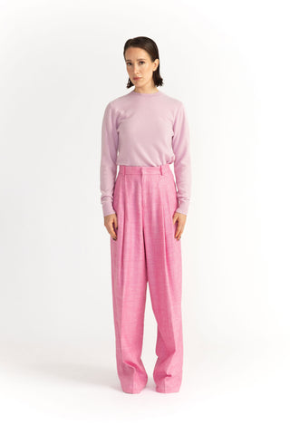 Siena Trousers - Double pleat trousers in pink