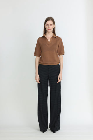 Bordeaux Trousers - Slim fit trousers in black check