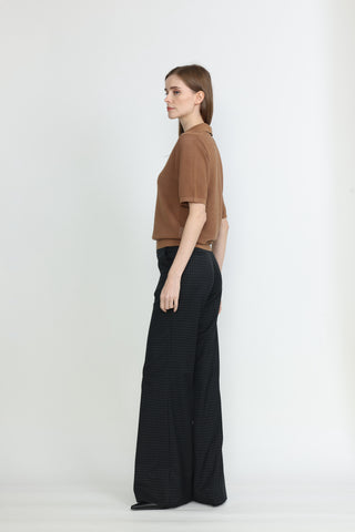 Bordeaux Trousers - Slim fit trousers in black check