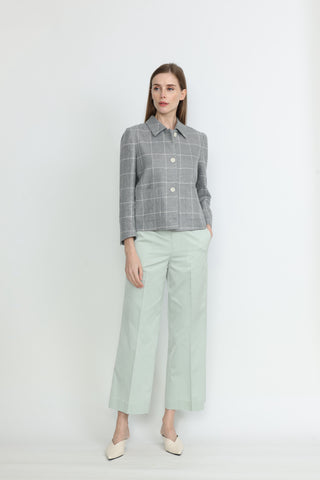 Hervey Bay - Fitted cropped trousers in mint