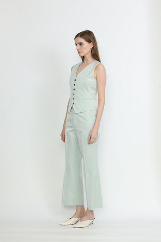 Hervey Bay - Fitted cropped trousers in mint
