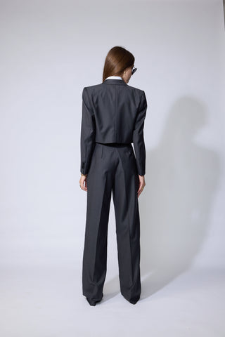 Blackpool Trousers Limited Edition - Wide leg trousers in charcoal grey