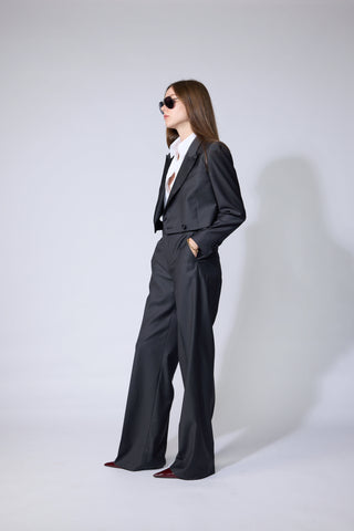 Blackpool Trousers Limited Edition - Wide leg trousers in charcoal grey