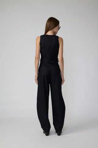 Amsterdam Jacket & Hagfords Trousers in Charcoal Black Pinstripe