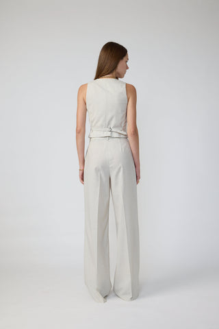 Bristol Jacket & Parma Trousers in Vanilla White