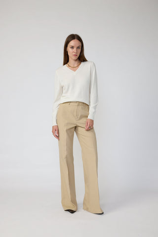 Bordeaux Trousers - Bootcut trousers in camel