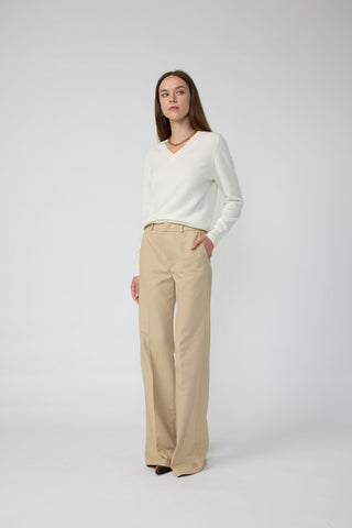 Bordeaux Trousers - Bootcut trousers in camel