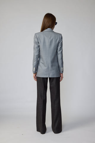 Bordeaux Trousers - Bootcut trousers in brown glenchek