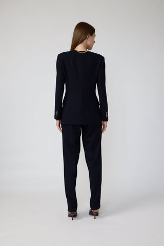 Umea Trousers - Tapered trousers in navy
