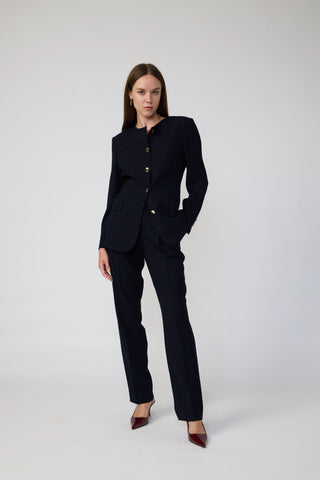 Umea Trousers - Tapered trousers in navy