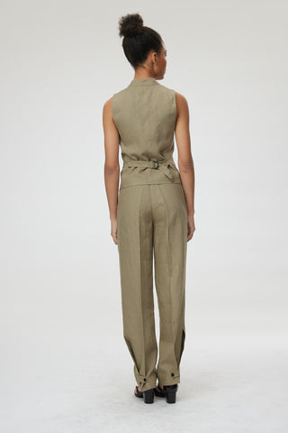 Ferrara Waistcoat - Classic waistcoat in khaki green