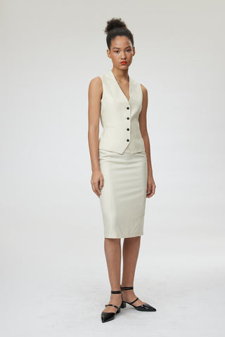 Ferrara Waistcoat - Classic waistcoat in off-white