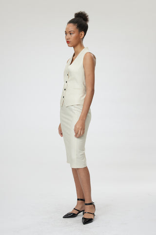 Ferrara Waistcoat - Classic waistcoat in off-white