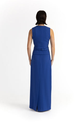 Maia Waistcoat - Fitted waistcoat in electric blue