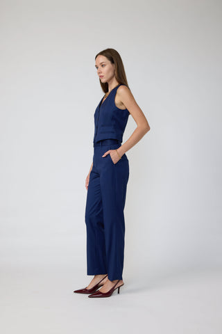 Edam Waistcoat - Single-breasted waistcoat in navy