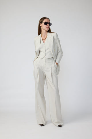 Edam Waistcoat - Single-breasted waistcoat in white