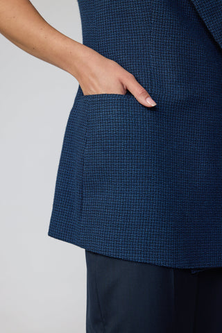 Beja Waistcoat - Double breasted waistcoat in navy