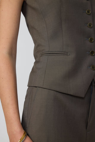 Maia Waistcoat & Elvas Trousers in Khaki