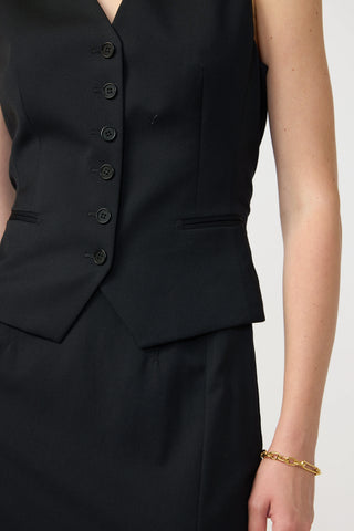 Maia Waistcoat - Classic waistcoat in black