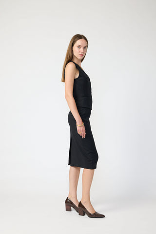 Maia Waistcoat - Classic waistcoat in black