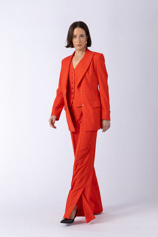 Sion Jacket -  Hourglass fit Jacket in sunset red