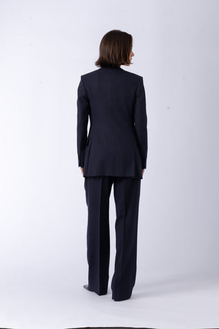 Amsterdam Jacket - Double-breasted fitted jacket in navy