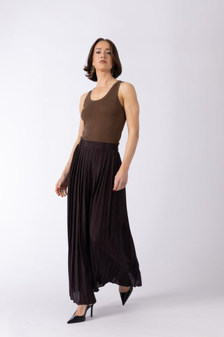 Townsville Shirt & Kozani Skirt in Dark Brown