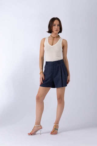 Biel Shorts - Tailored shorts in navy