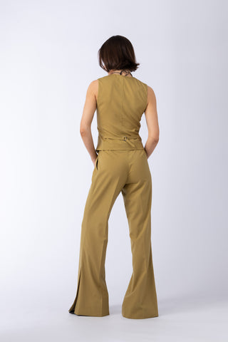 Maia Waistcoat & Emilia Trousers in Yellow Ochre