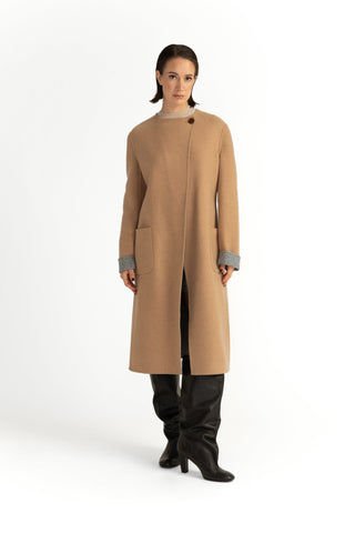 Falun Jacket - Double-sided light coat in camel