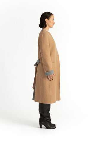 Falun Jacket - Double-sided light coat in camel