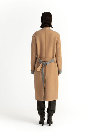 Falun Jacket - Double-sided light coat in camel