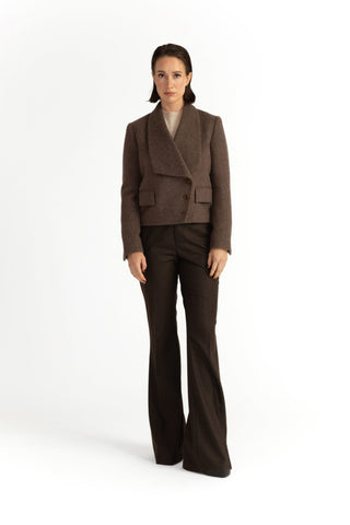 Eslov Jacket - Cropped jacket in brown