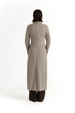 Agueda Coat - Midi-length coat in check