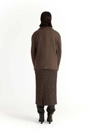 Varberg Coat - Oversized bomber coat in brown