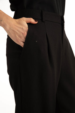 Umea Trousers - Tapered trousers in black