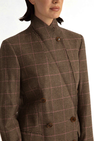 Stockholm Coat - Straight-cut long coat in brown