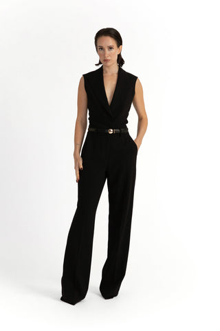 Vetlanda Jumpsuit - Sleeveless evening jumpsuit in black