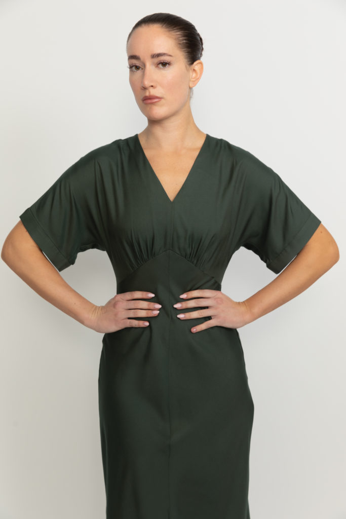 Bologna Dress – Bologna Forest Green A-line Flare Dress27501