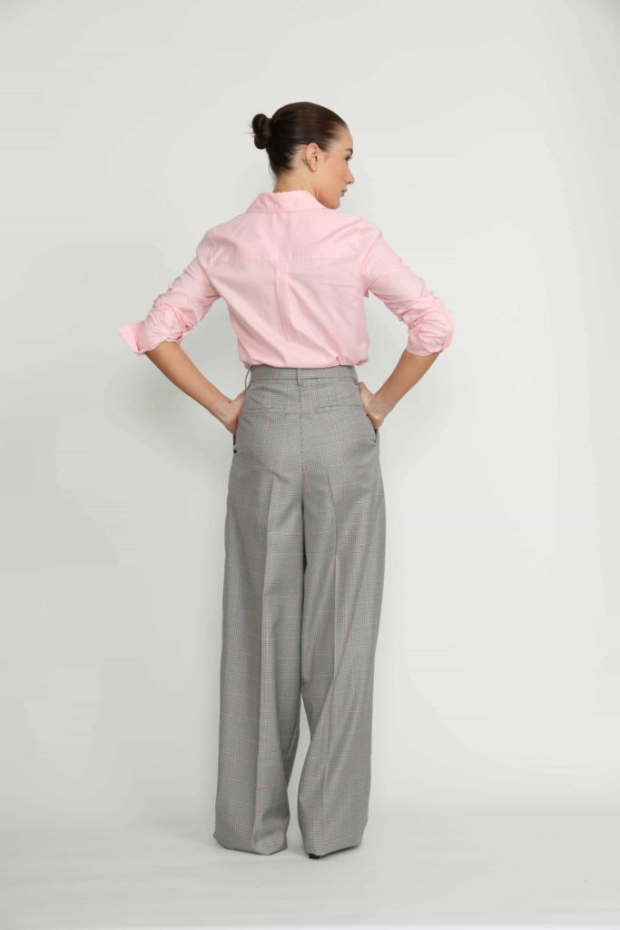 Siena Trousers – Sienna Wide Leg Trousers in Grey Princess Check26678