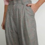 Siena Trousers – Sienna Wide Leg Trousers in Grey Princess Check26677