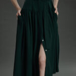 Fatima Dress – Maxi silk dress in green25539